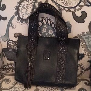 STS ranch-wear brown leather delta dawn tote bag